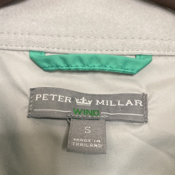 Peter Millar Jacket Mens Small Green Half Zip Long Sleeve Golf Windbreaker - Picture 11 of 14